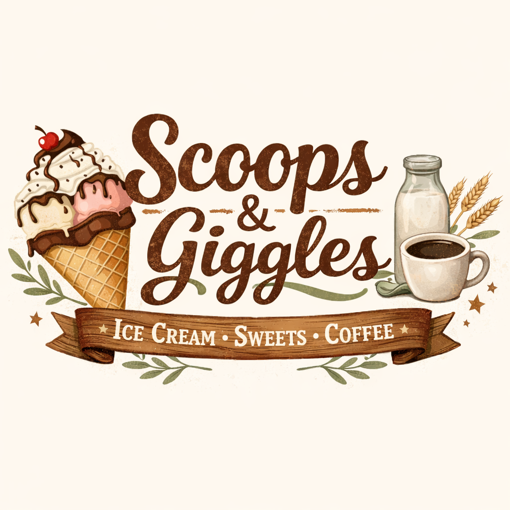 Scoops & Giggles Ice Cream Shop and Bakery Logo
